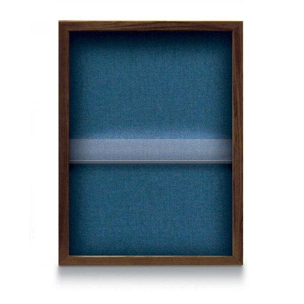 Indoor Enclosed Combo Board, 48"x36", Black Frame/Burgundy & Cork